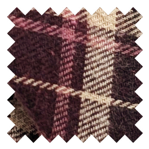 Burgundy Tartan Cotton Wedding Swatch
