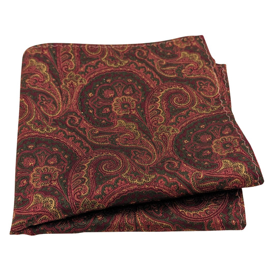 Burgundy-_-Green-Paisley-Silk-Pocket-Square