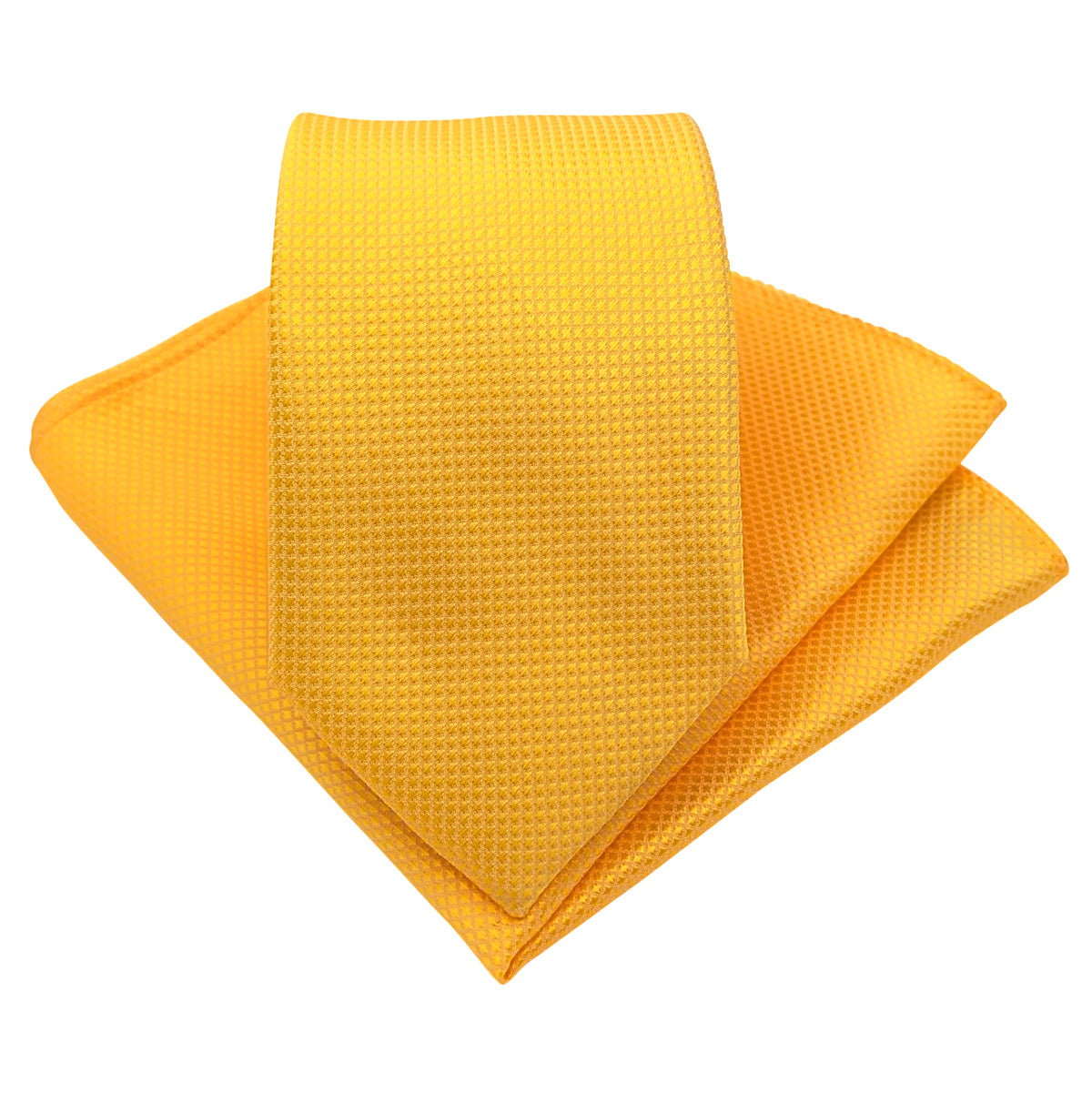 Butterscotch Textured Wedding Tie and Pocket Square Set