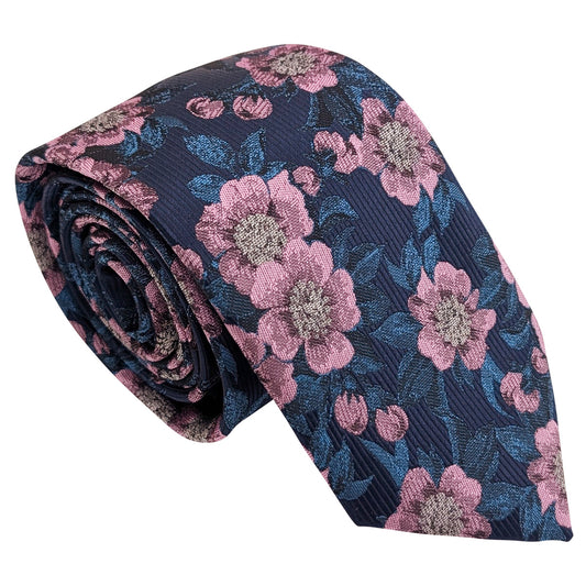 Candy Pink Daisies Wedding Tie