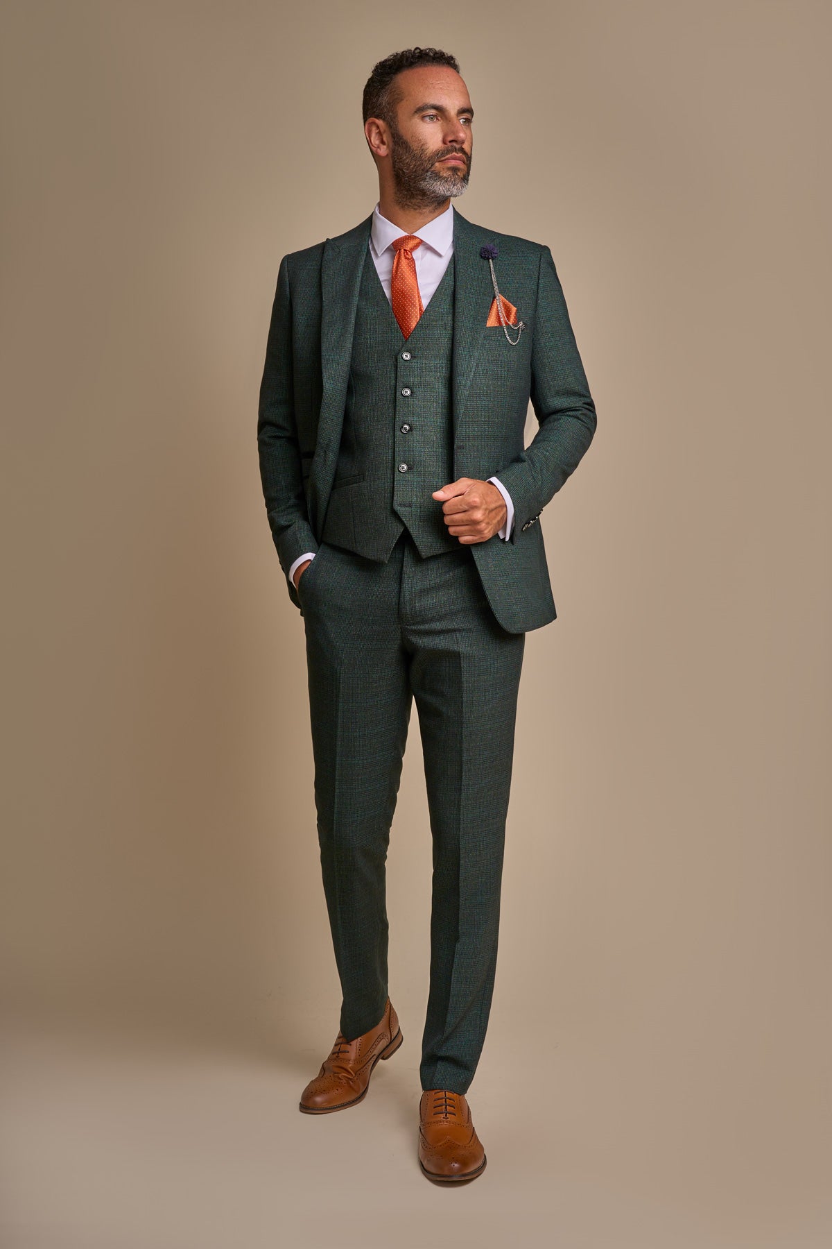Caridi Olive Suit Swatch