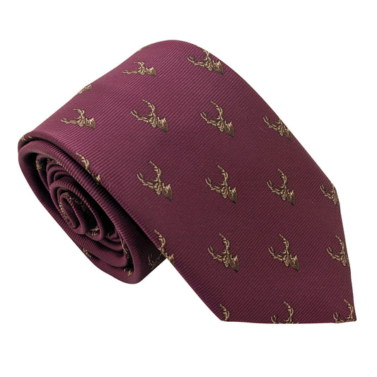Cassis Stags Wedding Tie