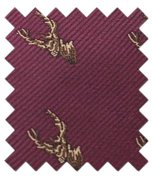 Cassis Stags Wedding Tie Swatch