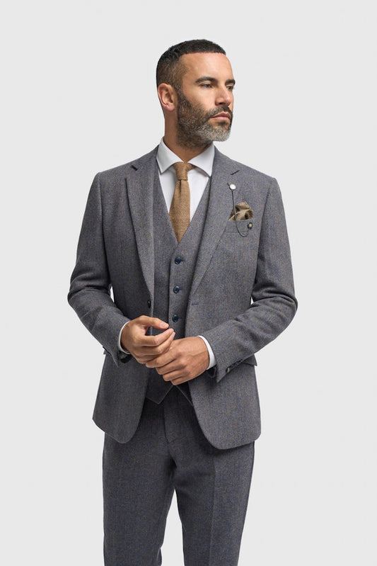 Thomas Grey Herringbone Jacket