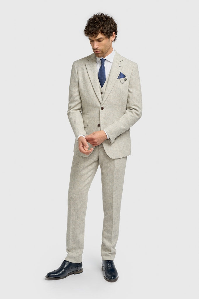 Thomas Pearl Grey Herringbone Jacket
