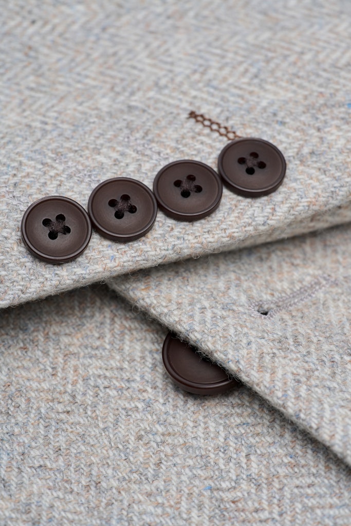 Thomas Pearl Grey Herringbone Jacket