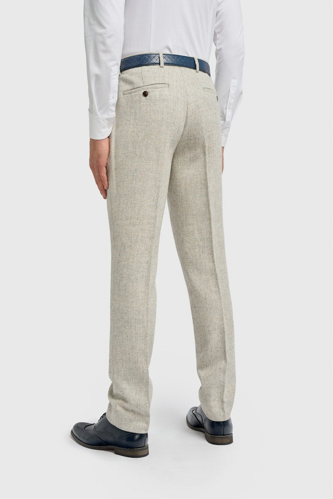 Thomas Pearl Grey Herringbone 2 Piece Suit