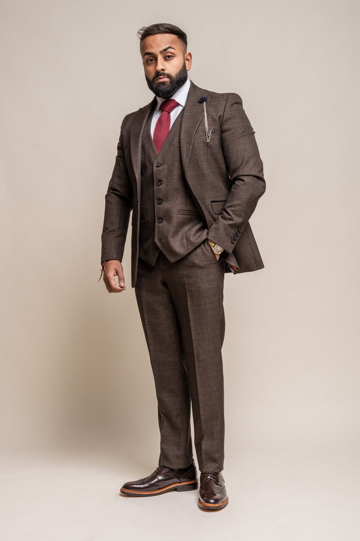 men brown suits 3 piece stylish designer slim fit formal fashion dinner  suits | Brown suits for men, Three piece suit wedding, Brown suits