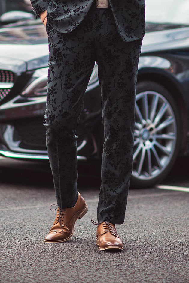 Georgi Black Floral Trousers