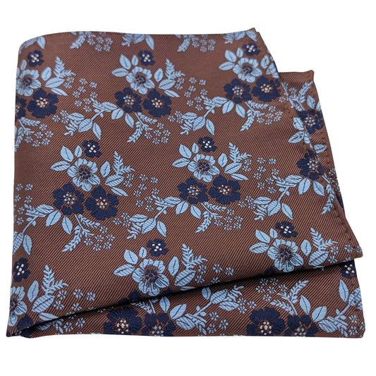 Chocolate Blossom Pocket Square