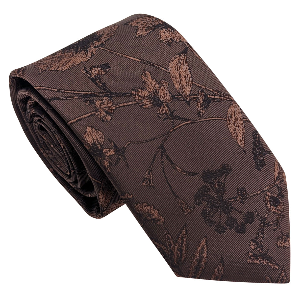 Chocolate Wildflower Wedding Tie
