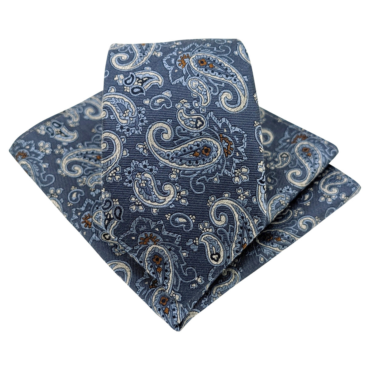 Classic-Blue-Paisley-Silk-Wedding-Tie-and-Pocket-Square-Set