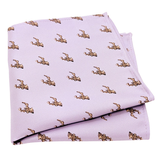 Cool Lilac Stags Pocket Square