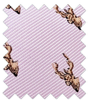 Cool Lilac Stags Wedding Tie Swatch