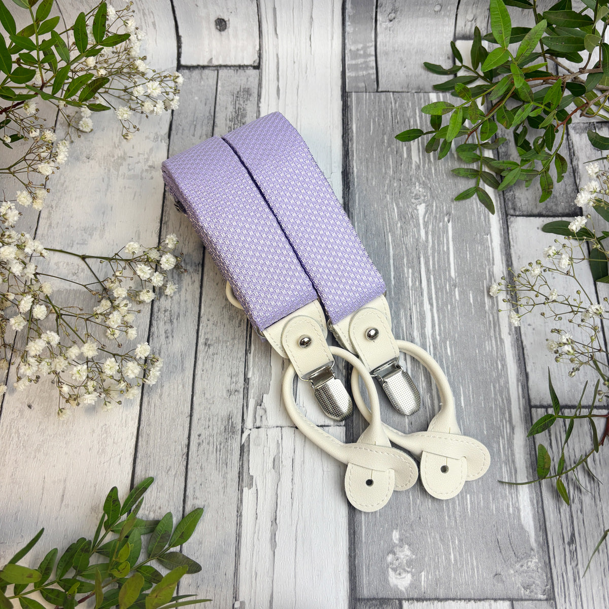 Cool Lilac Woven Braces