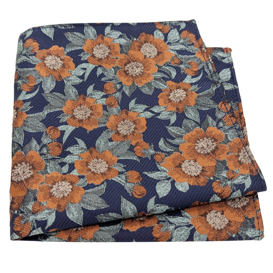 Copper Daisies Pocket Square