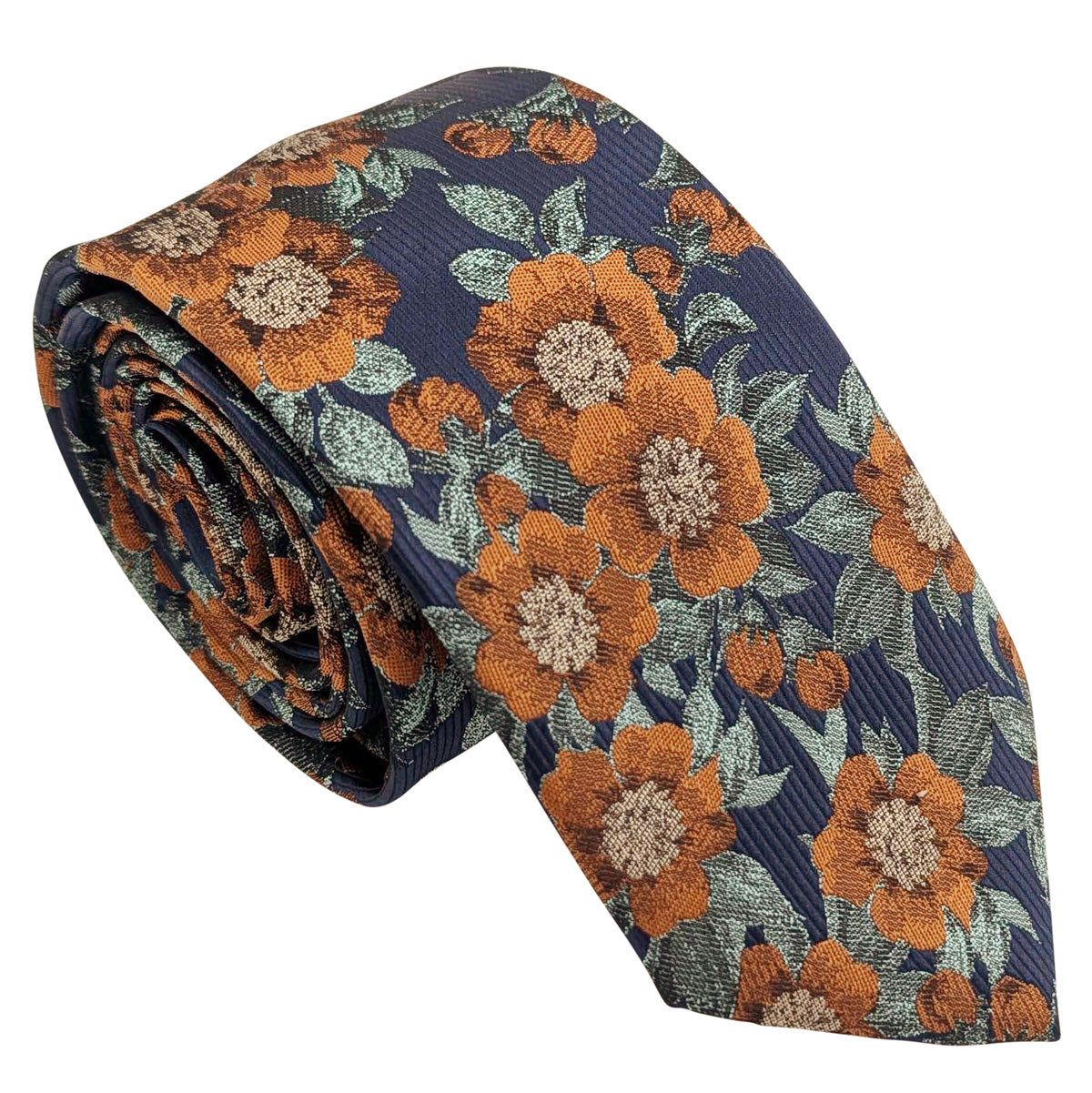 Copper Daisies Wedding Tie