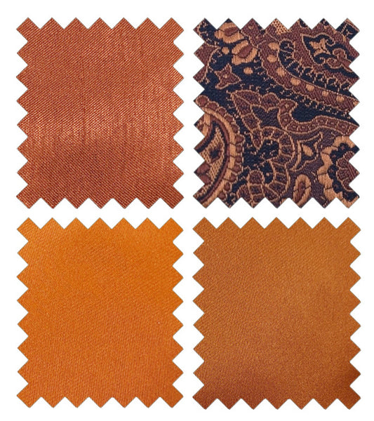 Copper Wedding Tie Swatch Pack