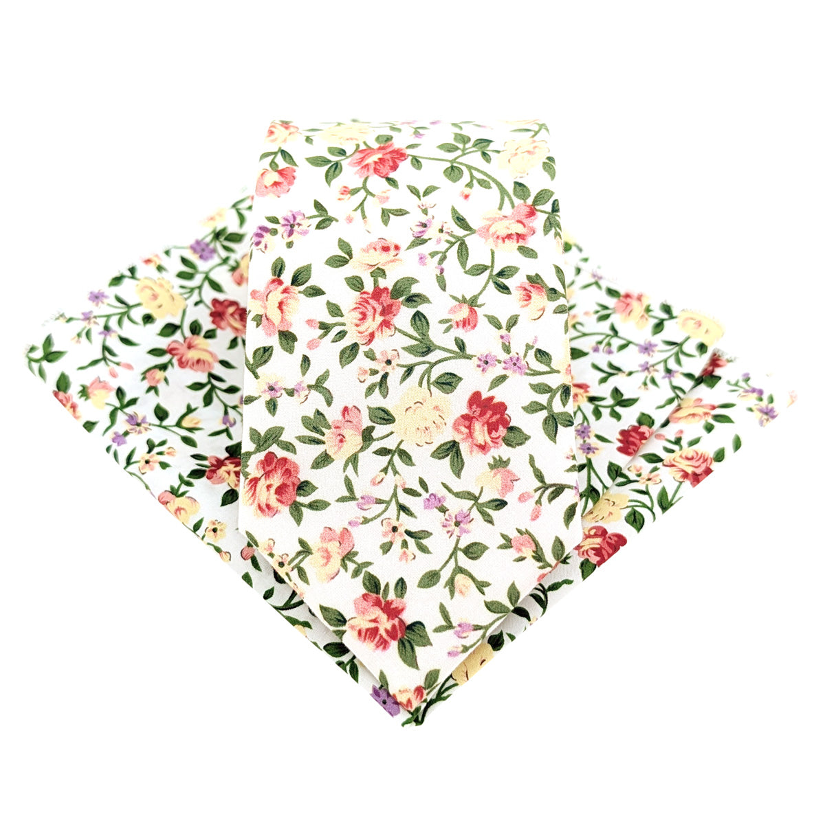 Cream-Garden-Roses-Cotton-Tie-and-Pocket-Square-Set