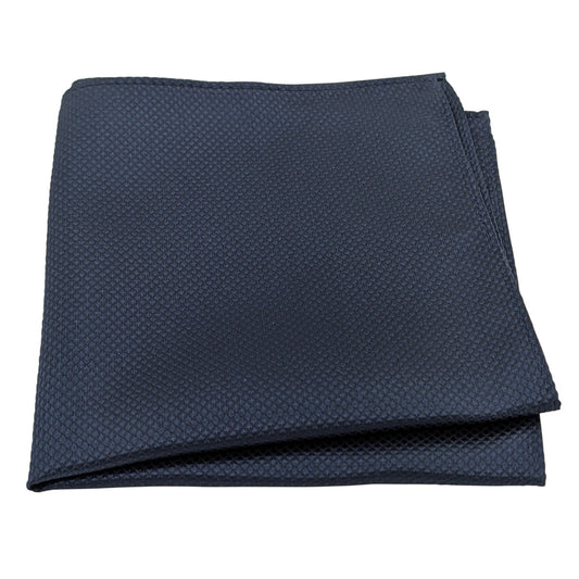 Dark Blue Textured Pocket Square