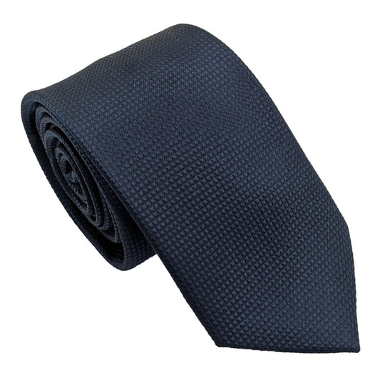 Dark Blue Textured Wedding Tie