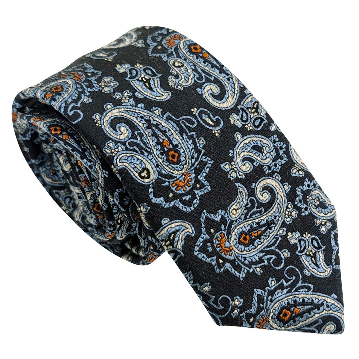 Dark-Navy-Paisley-Silk-Wedding-Tie