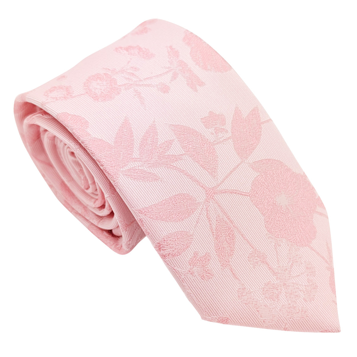 Delicate Pink Wildflower Wedding Tie