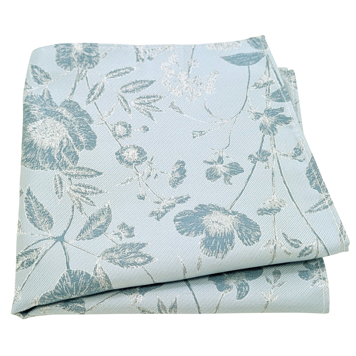 Dusty Blue Wildflower Pocket Square