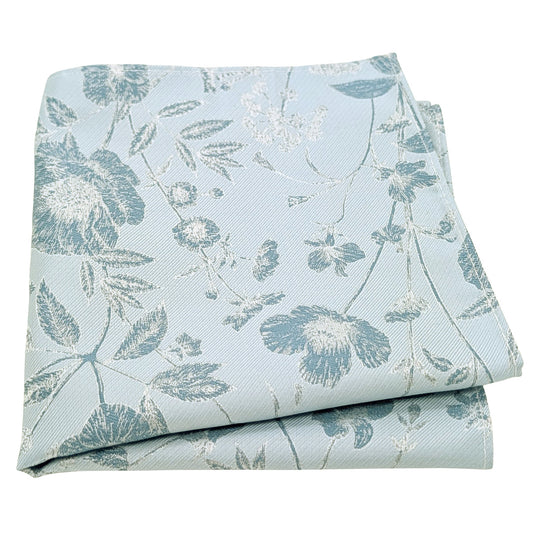 Dusty Blue Wildflower Pocket Square
