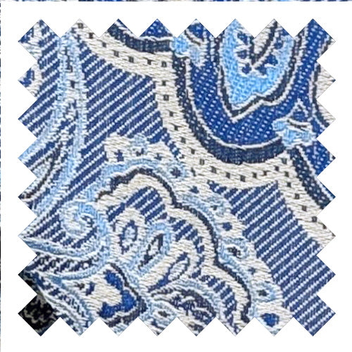 Dusty Navy Paisley Silk Wedding Swatch