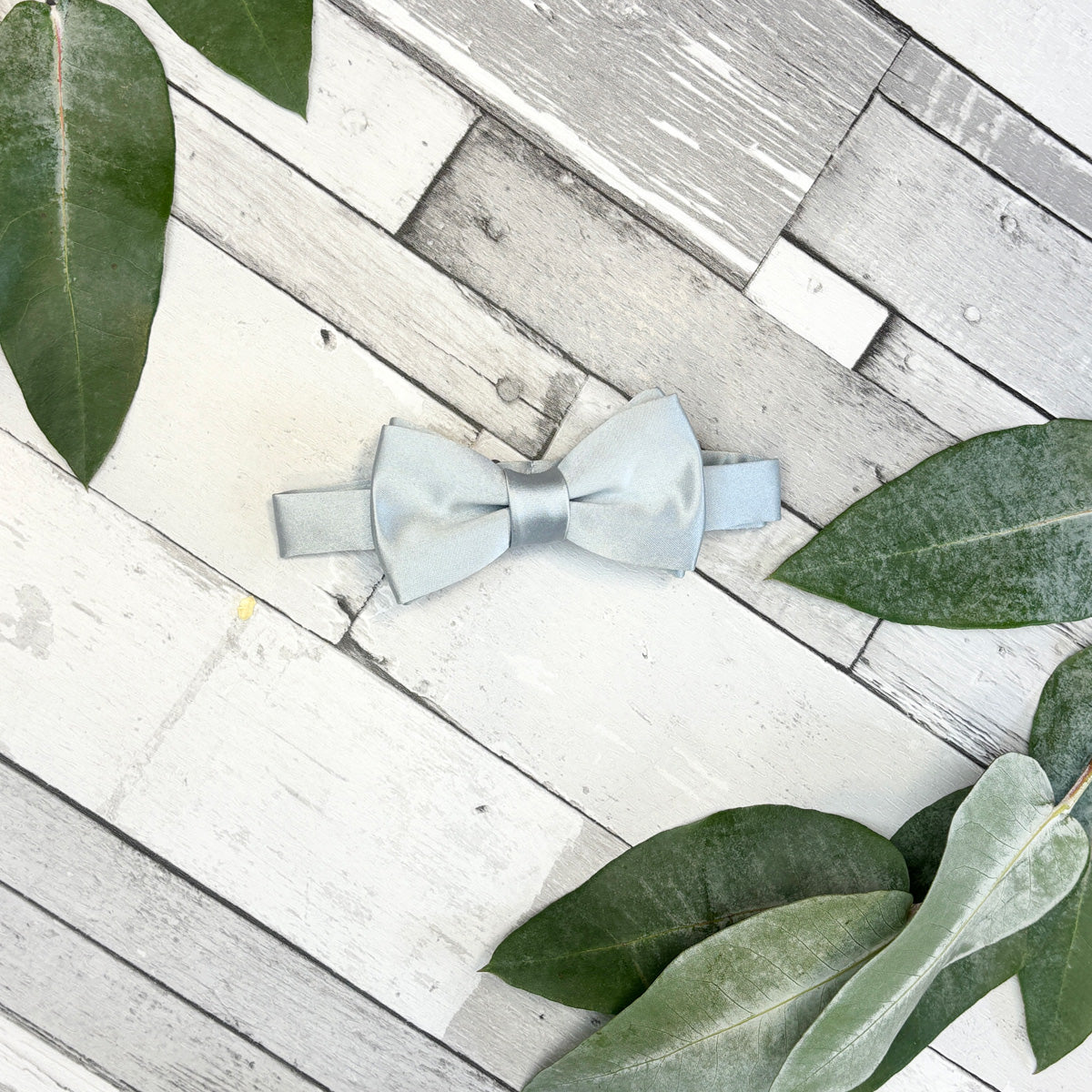 Dusty Blue Boys Bow Tie with adjustable neckstrap