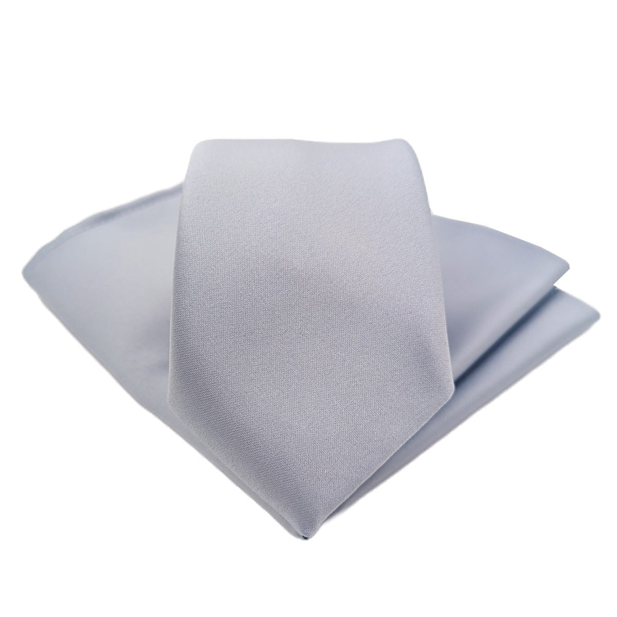 Dusty Blue Wedding Tie and Matching Pocket Square
