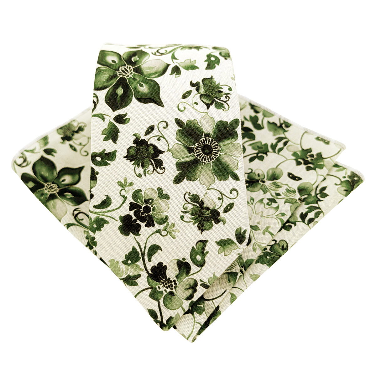 Emerald-Vintage-Floral-Cotton-Tie-and-Pocket-Square-Set