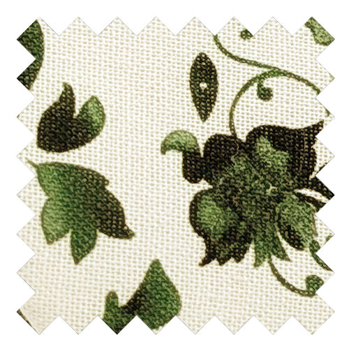 Emerald Vintage Floral Cotton Wedding Swatch