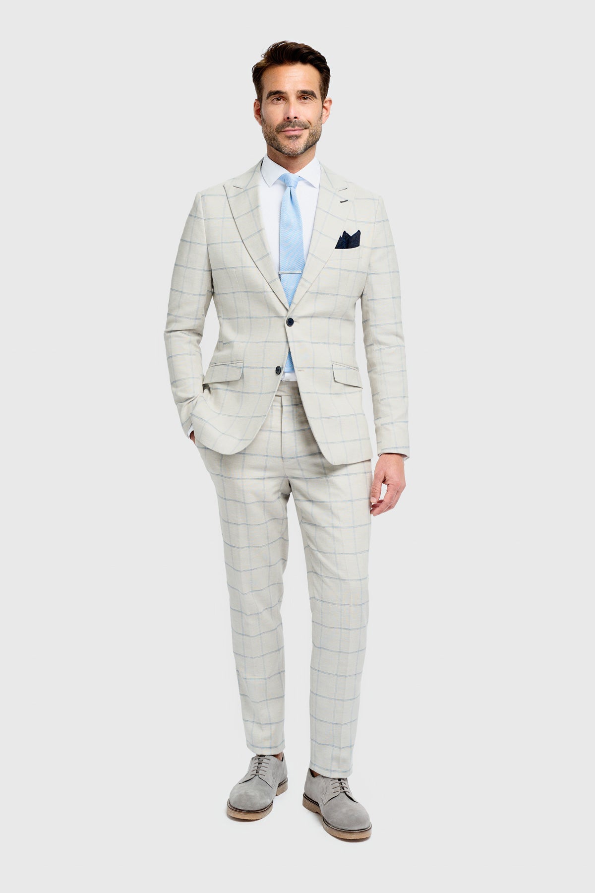 Gabriel Slate Suit Swatch