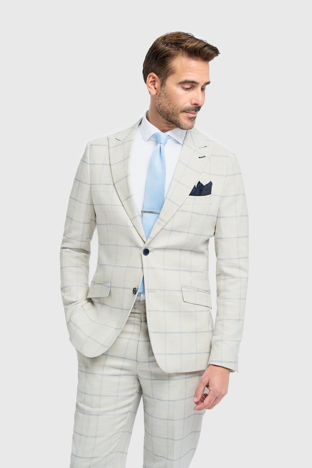 Gabriel Slate Suit Swatch