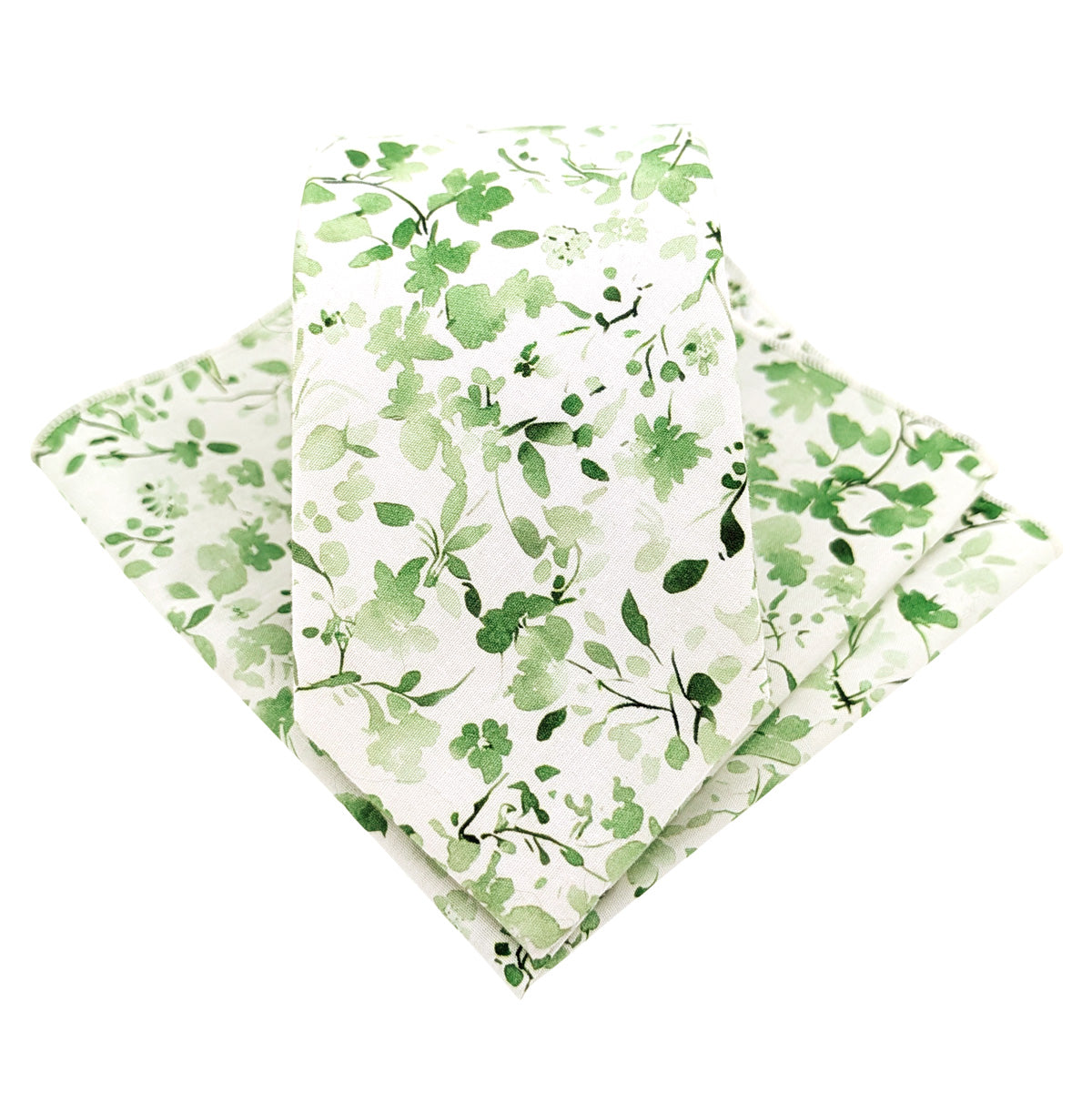 Green-Botanical-Cotton-Wedding-Tie-and-Pocket-Square-Set