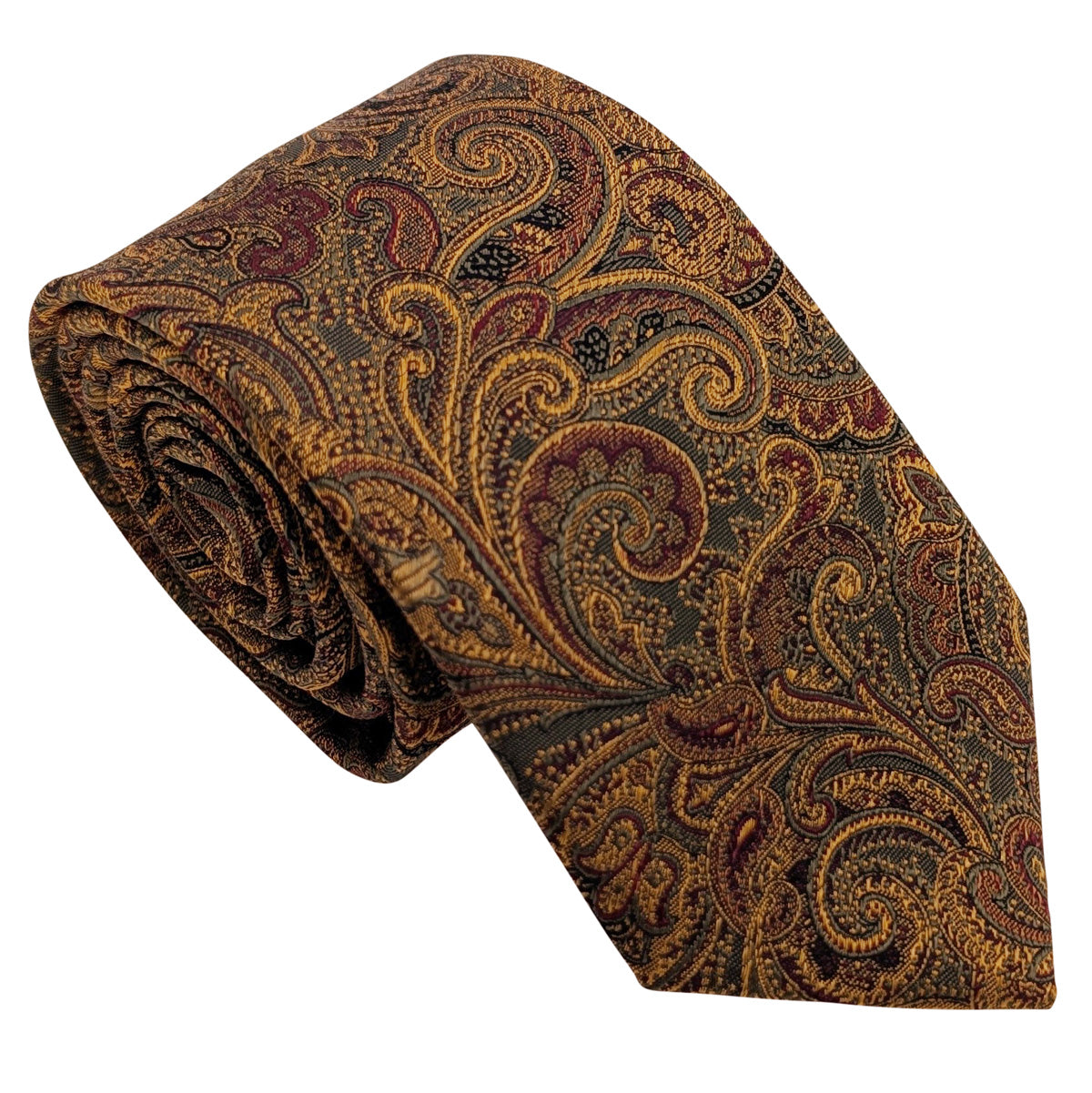 Green-_-Gold-Paisley-Silk-Wedding-Tie