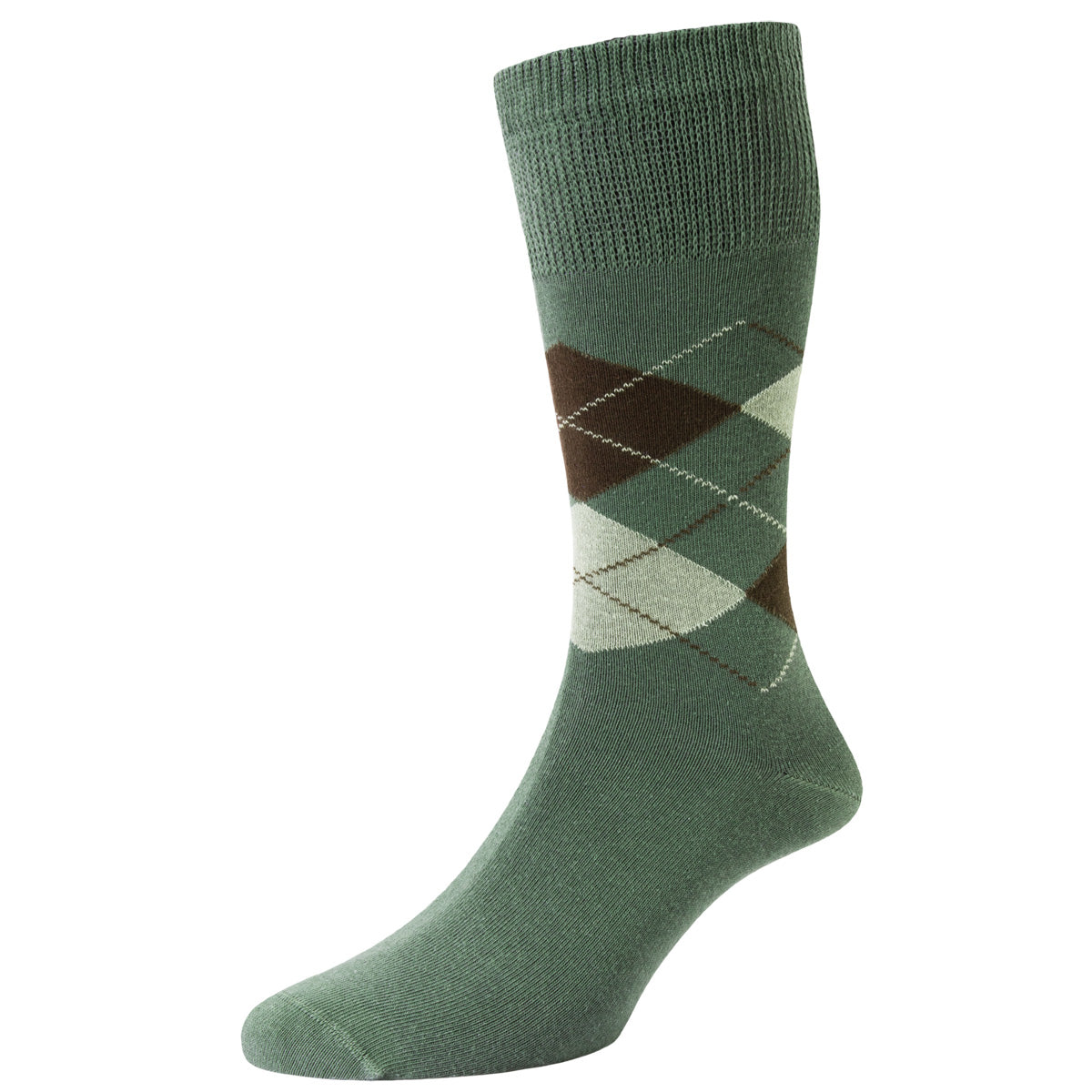 Olive Argyle Wedding Socks