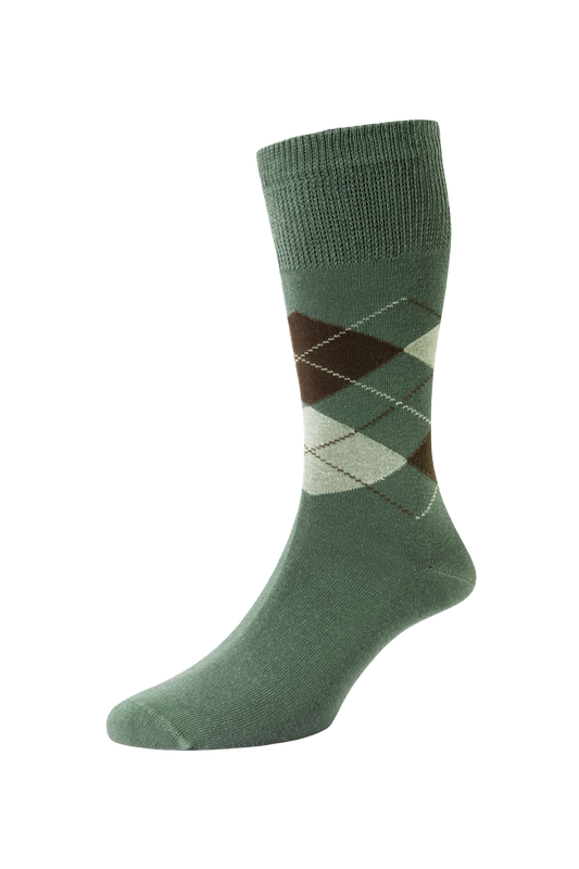 Olive Argyle Wedding Socks