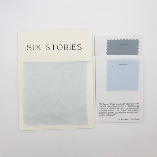 Six Stories - Ice Blue Satin Swatch Matches