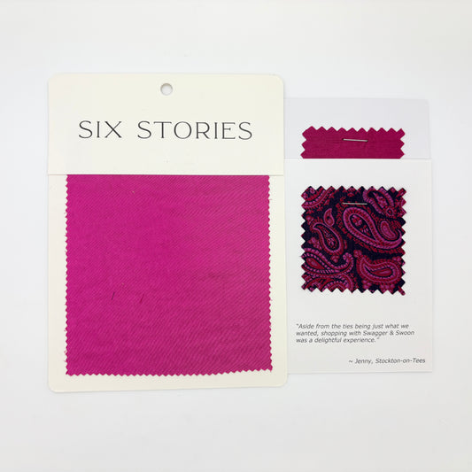 Six Stories - Pink Lemonade Satin Swatch Matches