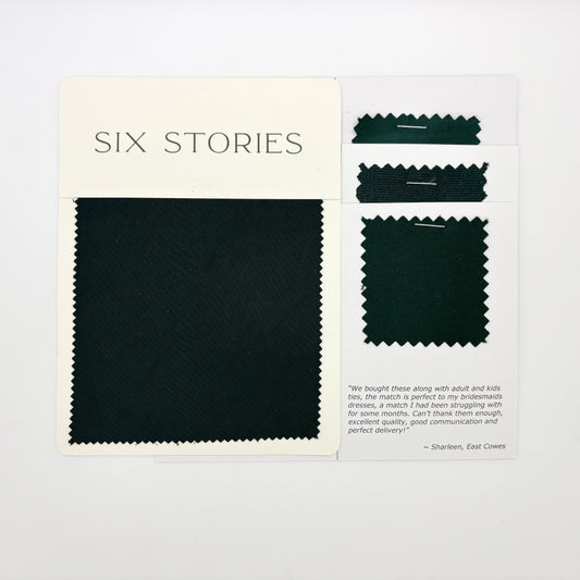 Six Stories - Emerald Satin Swatch Matches