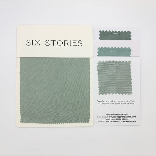Six Stories - Sage Satin Swatch Matches