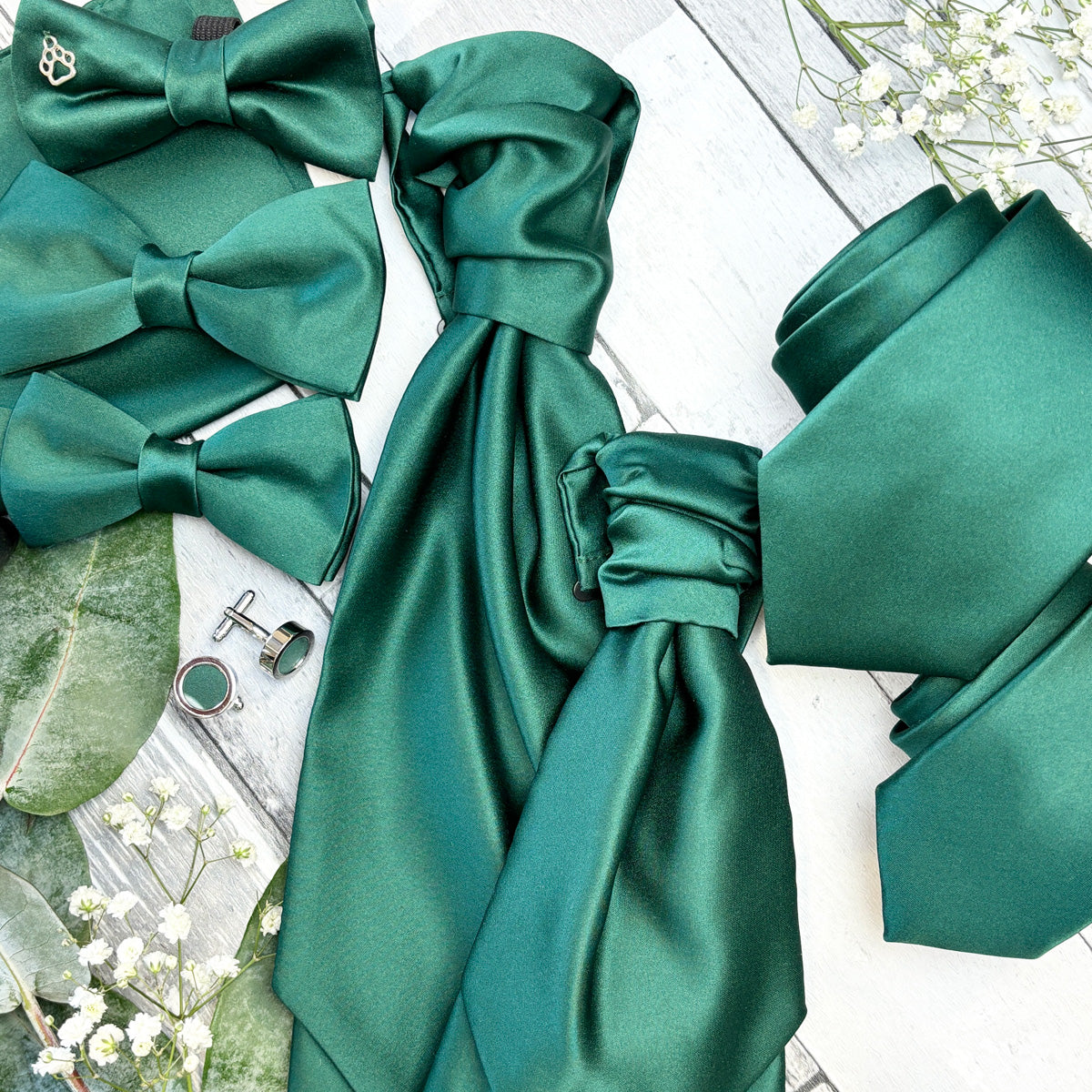 Hunter Green Boys Wedding Cravats