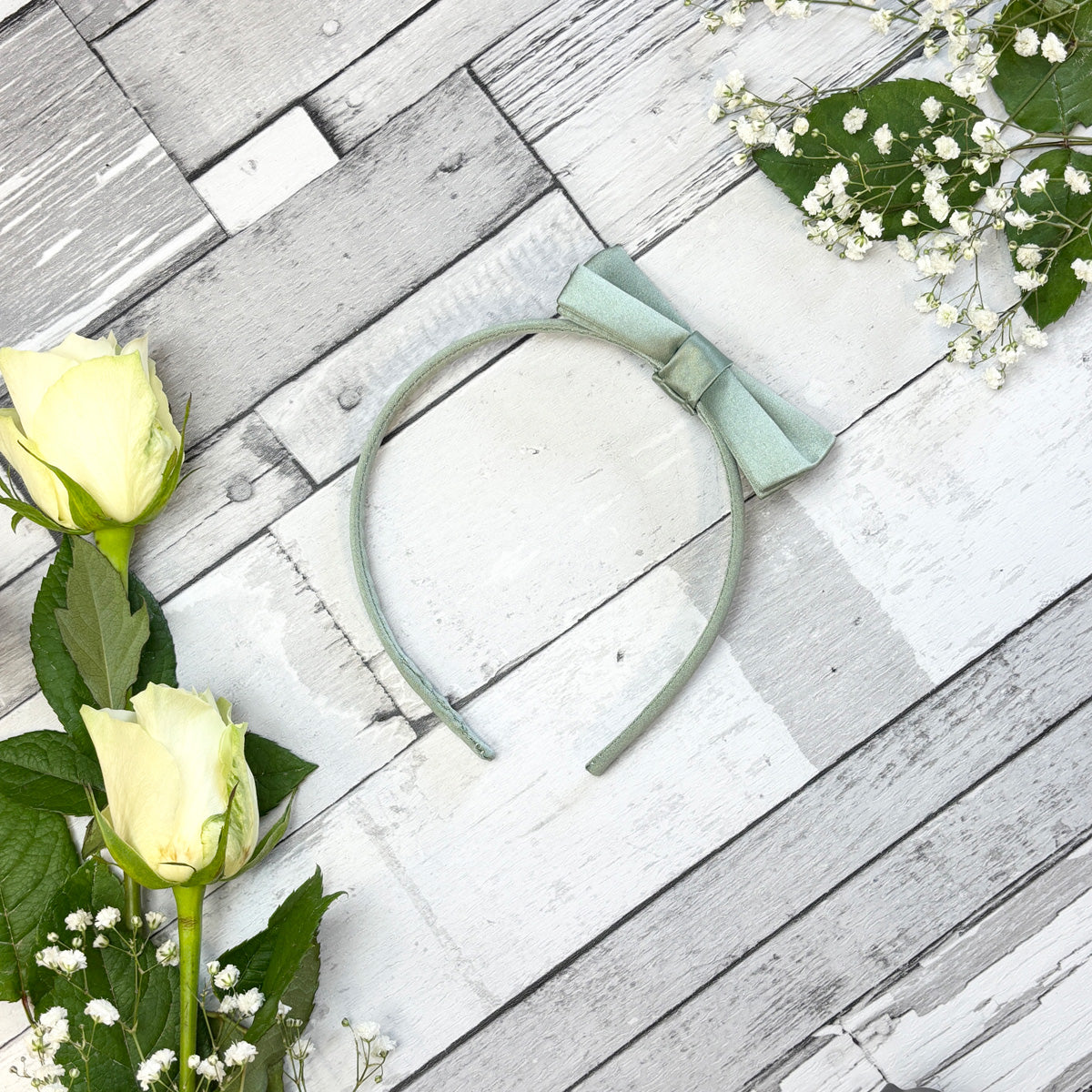 Sage Small Bow Bridesmaids Headband