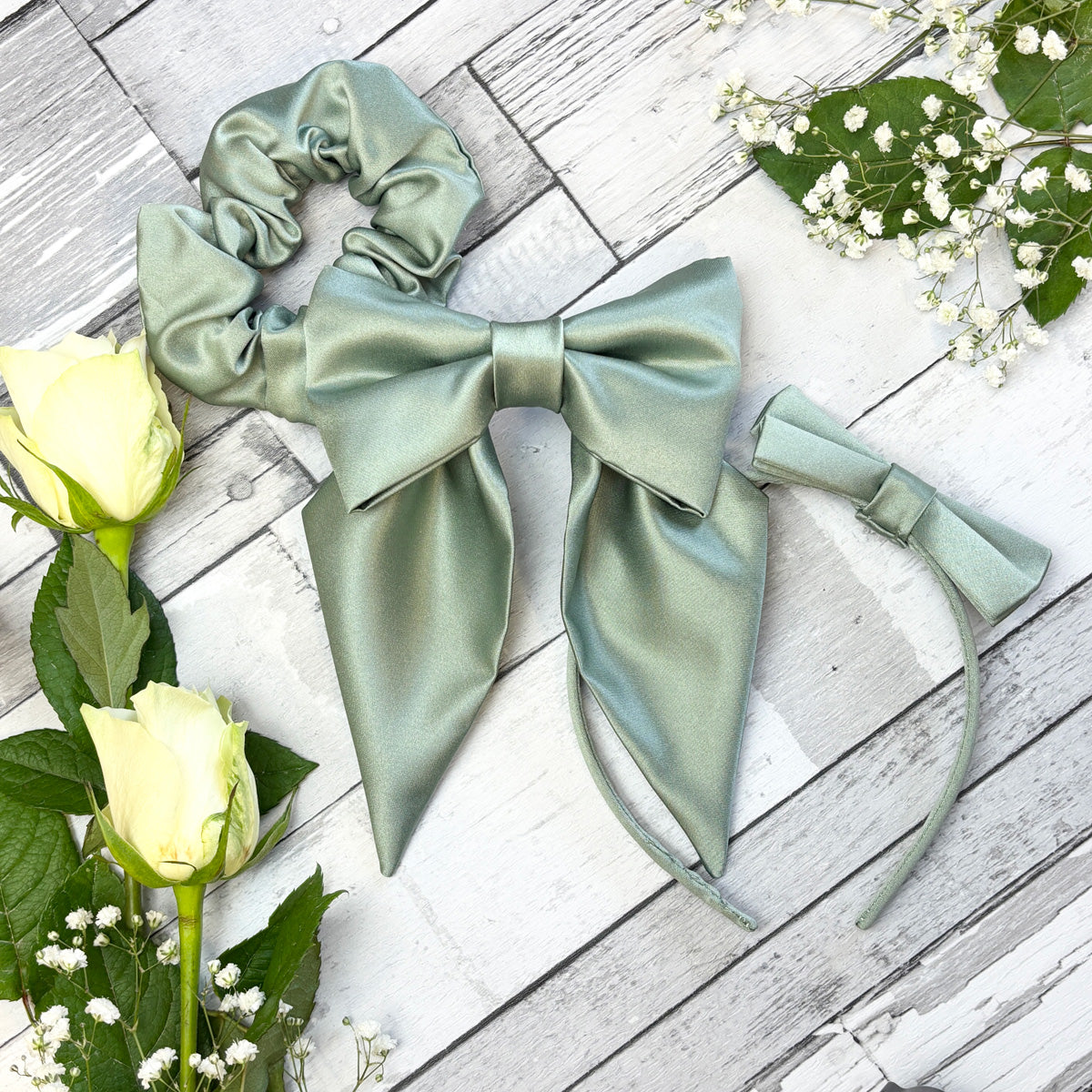 Sage Wedding Scrunchie