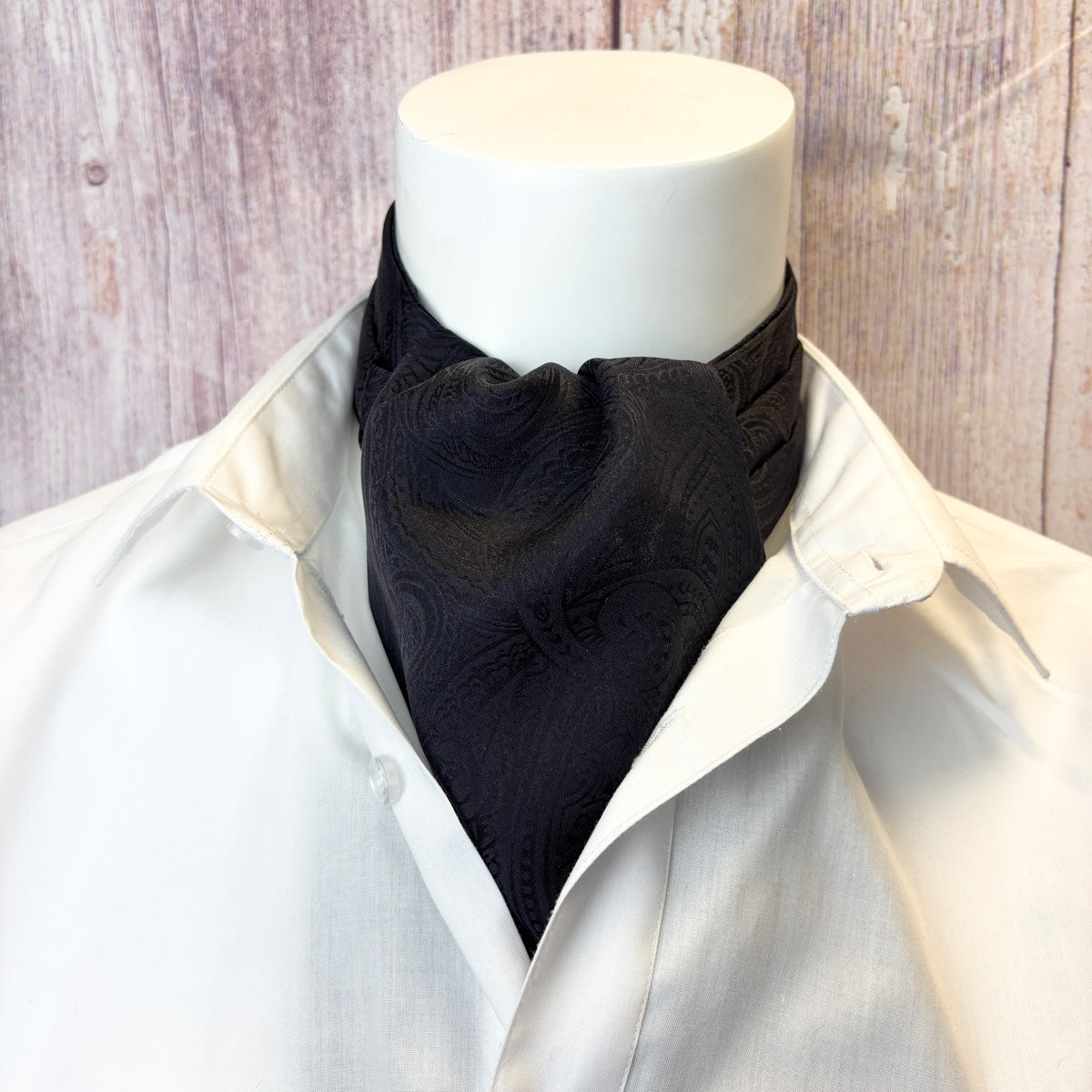 Black Paisley Silk Day Cravat