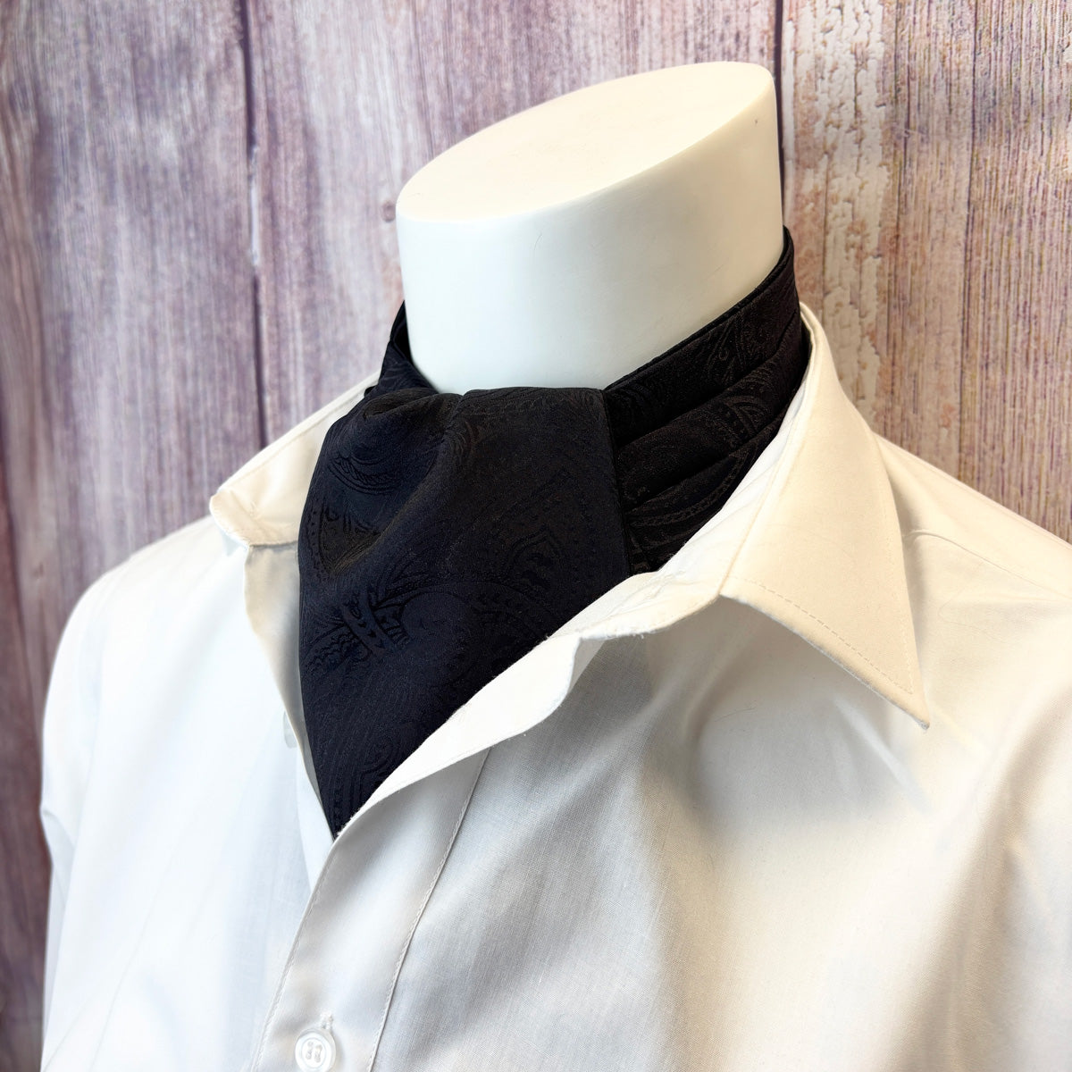 Black Paisley Silk Day Cravat