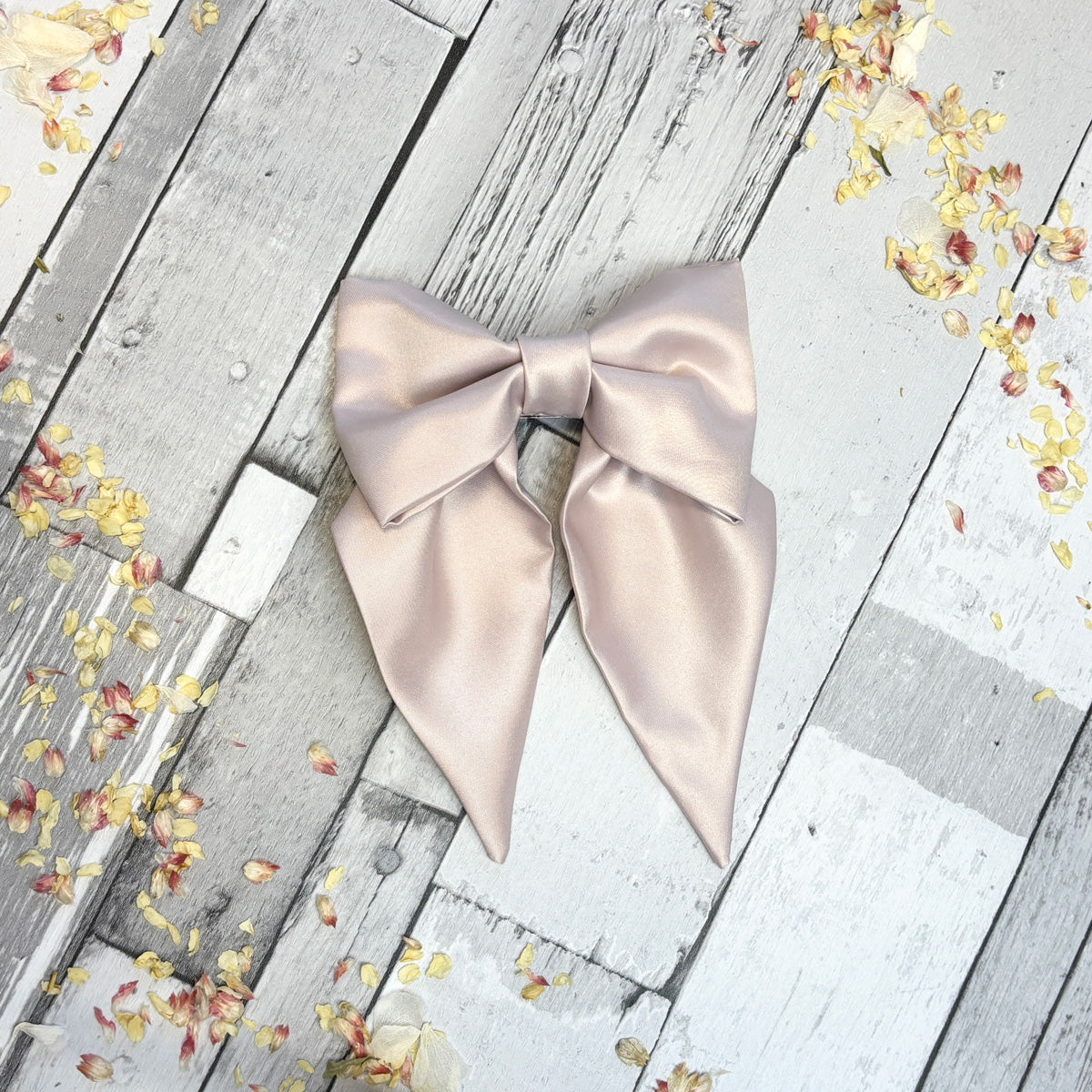 Blush Pink Bridesmaids Hair Bow